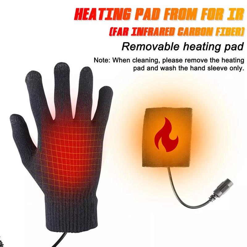 Heated Glove Liners for Men, Rechargeable Electric USB Heated Gloves, Winter Warm Glove Liners, Thin Gloves Riding Ski Snowboarding Hiking Cycling Hand Warmers