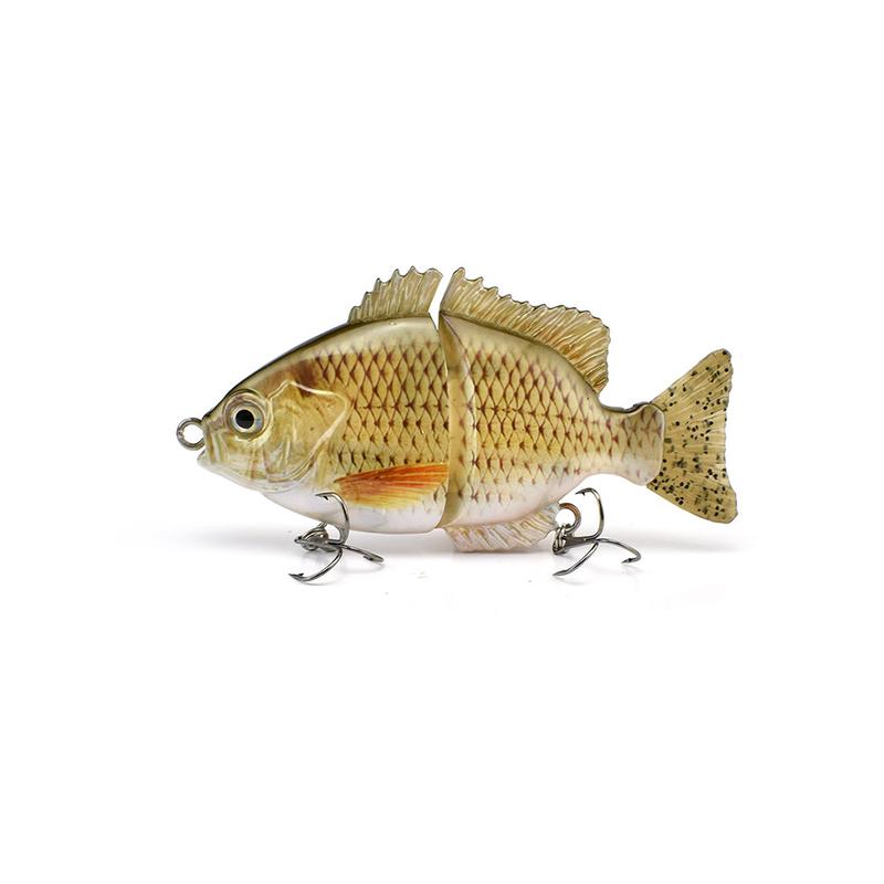 Roadrunner Bait Multi-Section Fish two colors 140mm 81.6g Roadrunner Bait Simulation Sea Hard Bait 2 Section PVC Soft Tail Sunfish