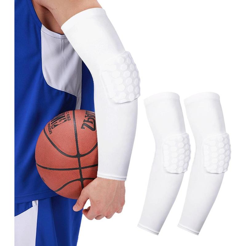 2 Pack Basketball Arm Sleeves Football Arm Sleeves Volleyball Arm Sleeves, Honeycomb Anti Collision Padded Arm Sleeve