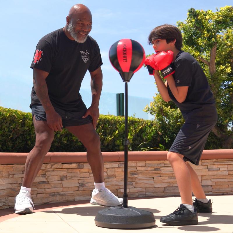 Mike Tyson Kid's Boxing Set with Autographed Gloves For Kid Over 6 Year Old Practice Boxing Sport Good Health