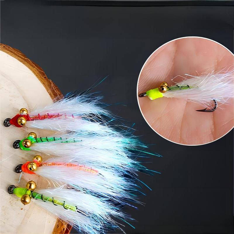 Artificial Fly Fishing Lure (4 Counts), Simulated Fly Fishing Bait, Fishing Accessories for Outdoor Fishing