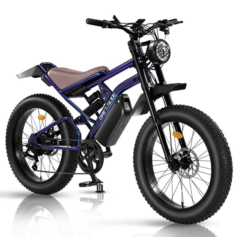 DRIFT.SLIDE 31 MPH Electric Bike for Adults, 1500W Peak Power Electric Motorcycle, 24