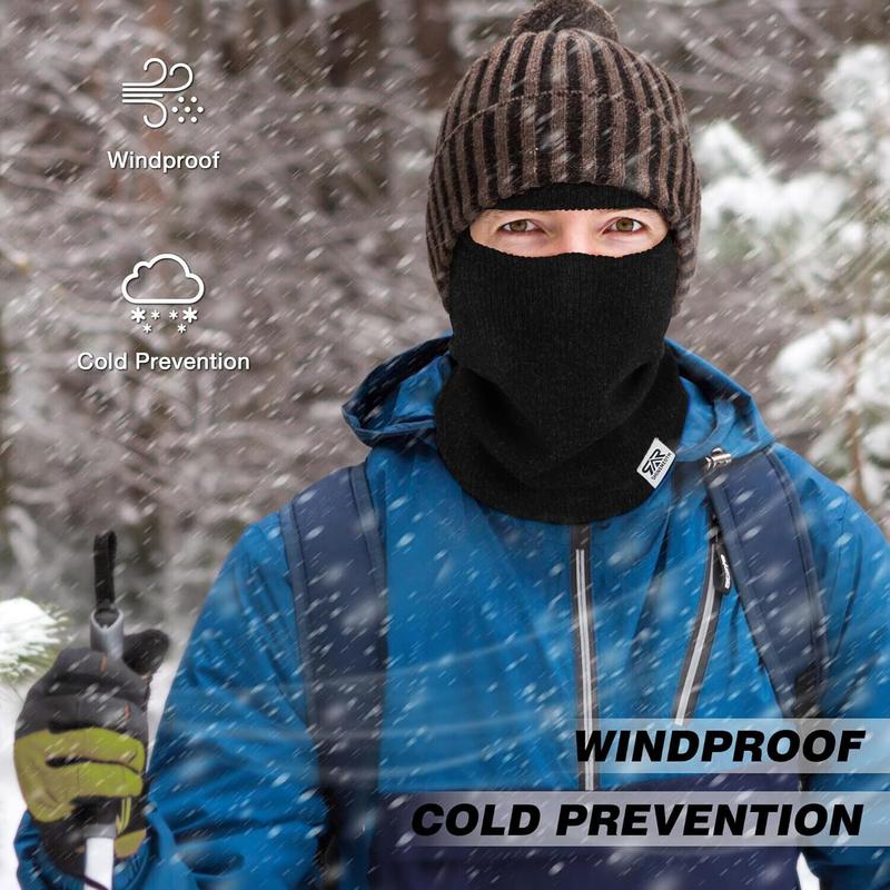 Balaclava Ski Mask Winter Windproof Thermal Knit Fleece Face Mask for Men Women