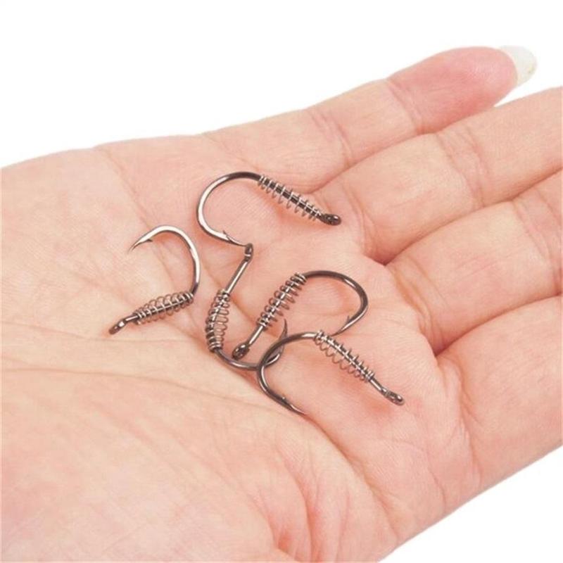 Fishing Hooks, 20pcs set Spring Fishing Hooks, Stainless Steel Fishing Tools for Outdoor Use, Flyfishing, Solocamping, Picnicaesthetic