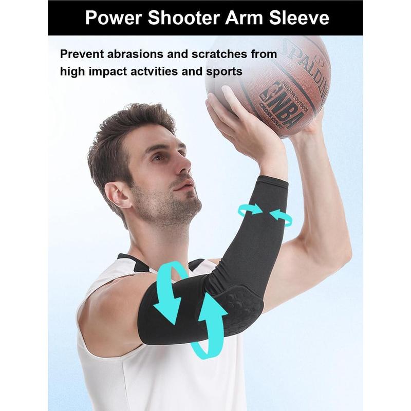 2 Pack Basketball Arm Sleeves Football Arm Sleeves Volleyball Arm Sleeves, Honeycomb Anti Collision Padded Arm Sleeve