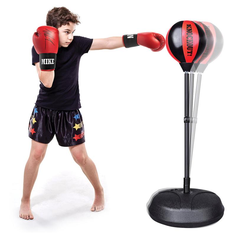 Mike Tyson Kid's Boxing Set with Autographed Gloves For Kid Over 6 Year Old Practice Boxing Sport Good Health