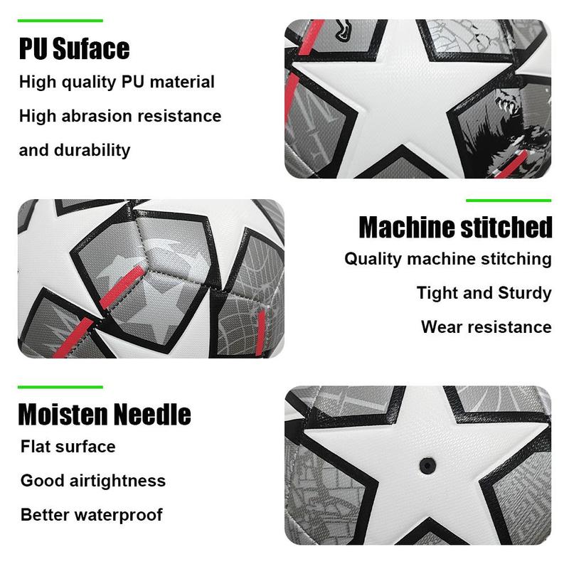 Star Animal Pattern Soccer Ball, 1 Count Star Pattern Soccer Ball For Kids & Adults, Football Ball For Indoor & Outdoor Play