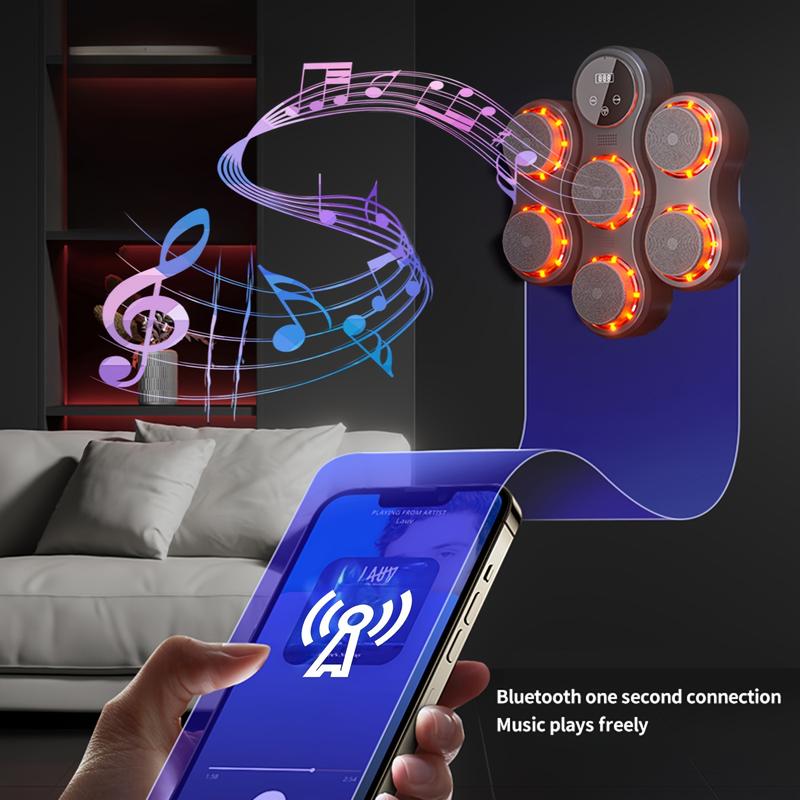 1PC Smart Wall-mounted Music Boxing Target with Wireless Exercise, Home, Indoor and Gym Boxing Game Consoles, Complimentary Boxing Gloves, USB Charger Mounted on the Back