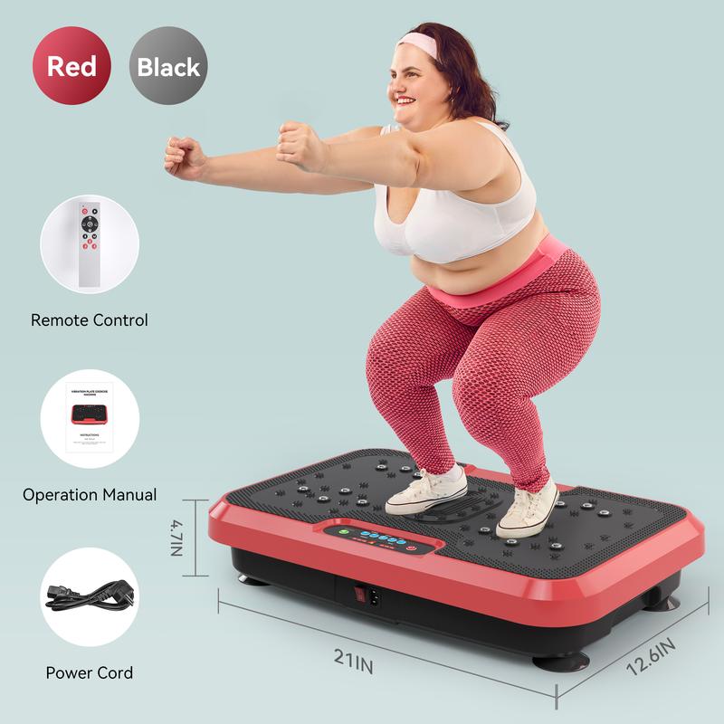 BZK Vibration Plate Exercise Machine, Portable Mini Vibrate Fitness Platform, Whole Body Workout Vibrate Plate, Shaping Toning Wellness Home Gyms Workout Equipment for Women Men