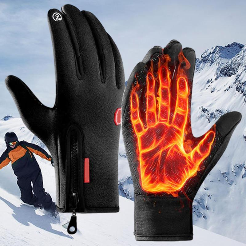 Thermal Touch Screen Gloves for Men Women Winter Windproof Anti-Slip Lightweight Gloves Stretchy Touch Screen Splash-Proof Snow Running Riding Gloves