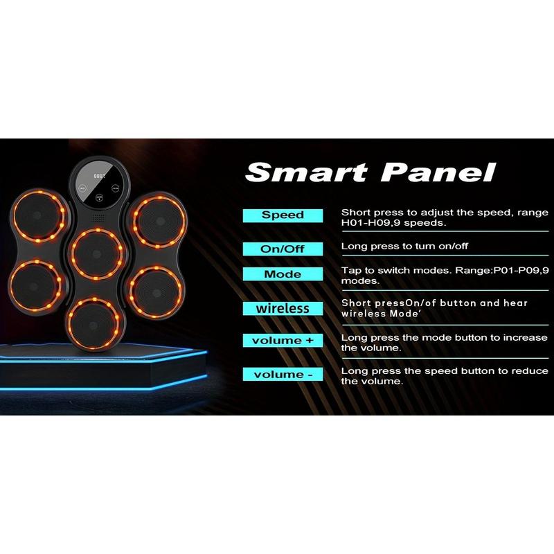 1PC Smart Wall-mounted Music Boxing Target with Wireless Exercise, Home, Indoor and Gym Boxing Game Consoles, Complimentary Boxing Gloves, USB Charger Mounted on the Back