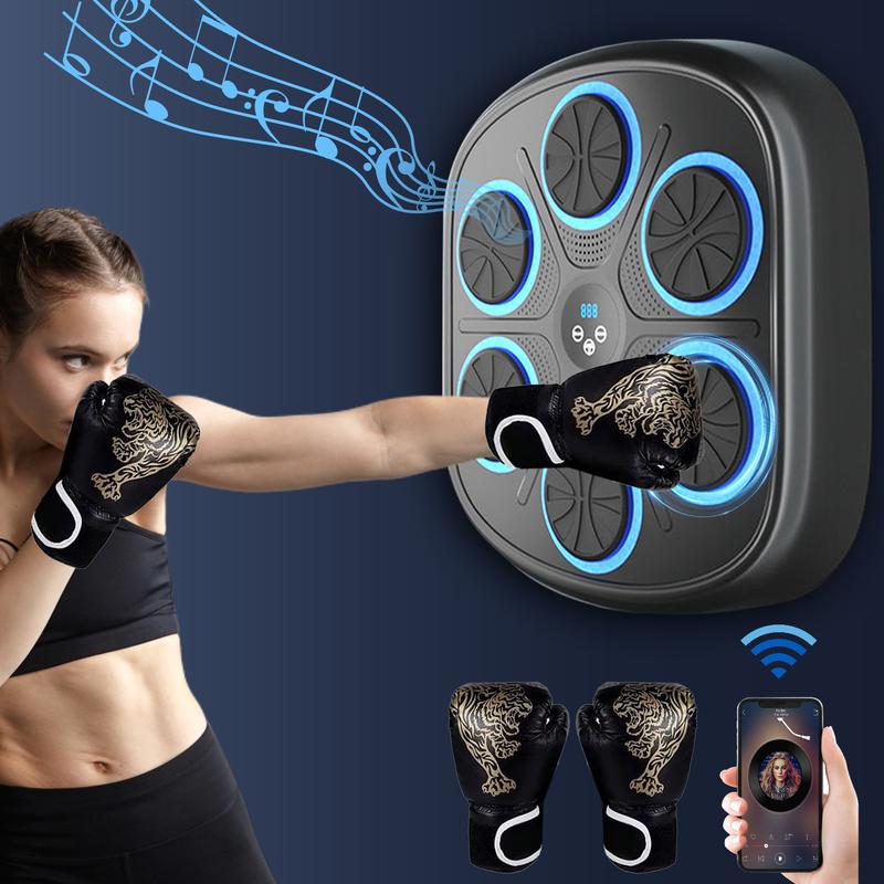 MEGELIN Music Boxing Machine with Boxing Gloves,Wall Mounted, Bluetooth Boxing Training Punching Equipment