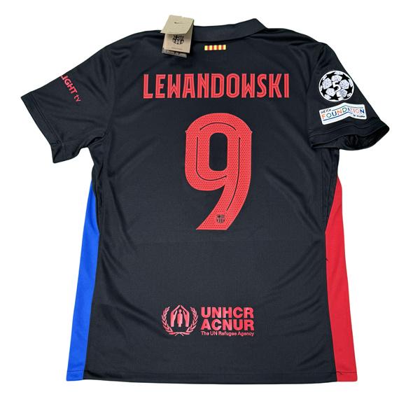 NIKE 2425 FC Barcelona Away black and red Short Sleeve Top No.9 Robert Lewandowski Retro 125th Anniversary Special Edition Soccer Jerseys Quick Drying