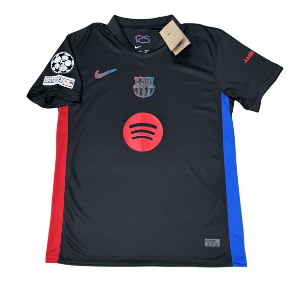 NIKE 2425 FC Barcelona Away black and red Short Sleeve Top No.9 Robert Lewandowski Retro 125th Anniversary Special Edition Soccer Jerseys Quick Drying