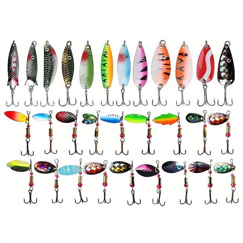 Fishing Lures Kit (30pcs), Artificial Fishing Bait with Hook, Fishing Accessories for Outdoor Fishing