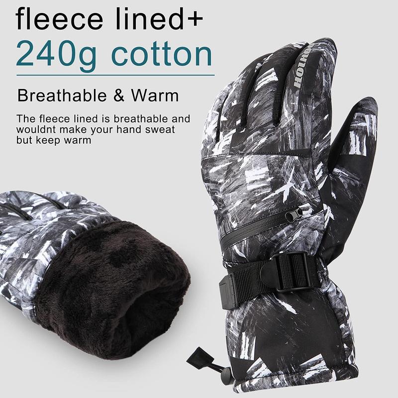 Ski Gloves, Waterproof Snow Gloves -30 Winter Gloves for Cold Weather Touchscreen Snowboard Gloves Warm for Men Women