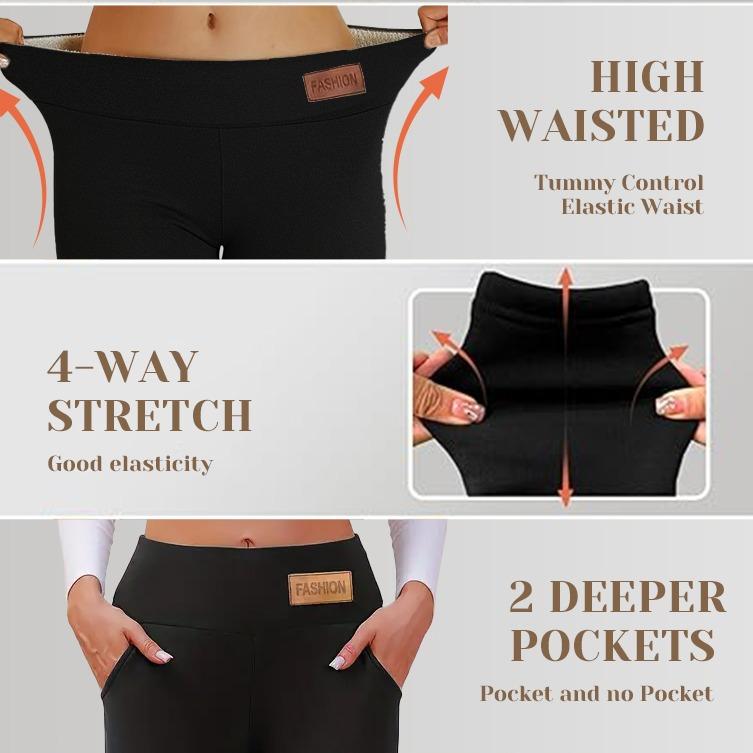 8Pcs Women's Solid High Waist Thermal Lined Sports Leggings, Casual Comfy Warm Skinny Pants for Yoga Gym Workout Running,Ladies Sportswear for Fal & Winter