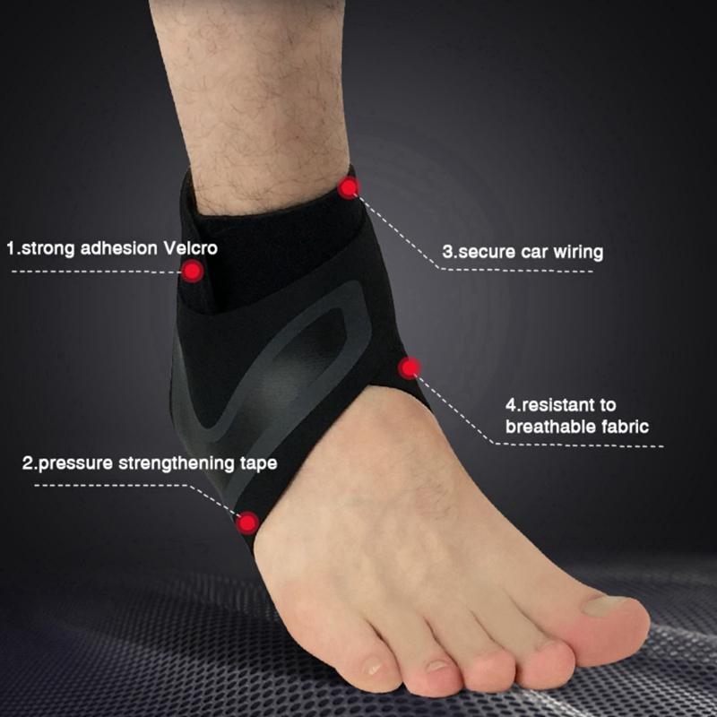 Ankle Brace Breathable Polyester Fiber For Sprains Sport Injuries Adjustable Compression Ankle Wrap Support Fitness Running Tool