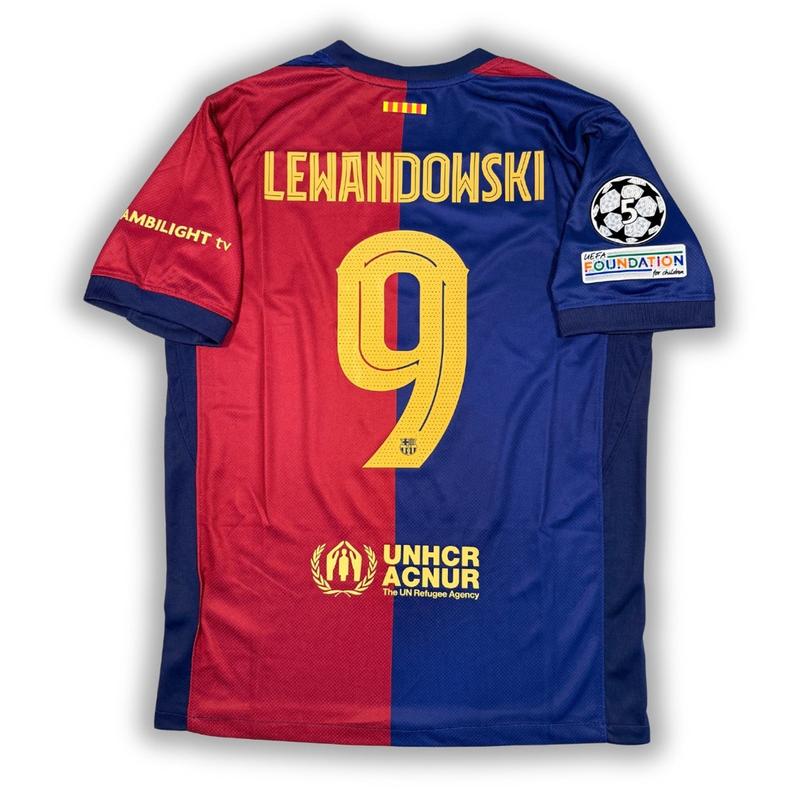 Lewandowski Home Soccer Jersey Fan Version - Men's Regular Fit neymar jersey