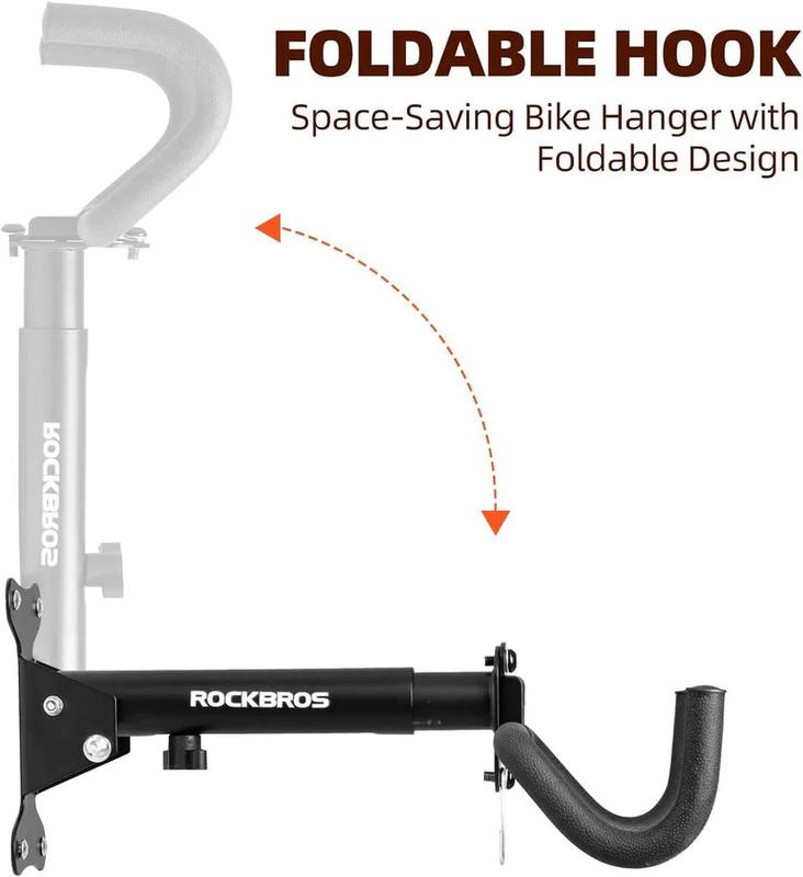 ROCKBROS Bicycle Wall Mount Sturdy Bicycle Holder Adjustable Up to 15kg