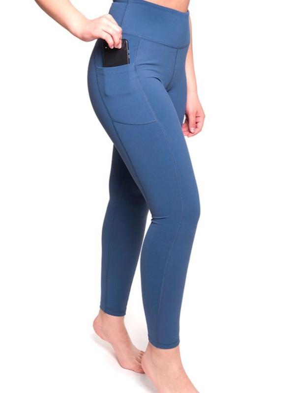 Thick High Waist Yoga Pants With Pockets Tummy Control Workout Running Yoga Leggings For Women 28