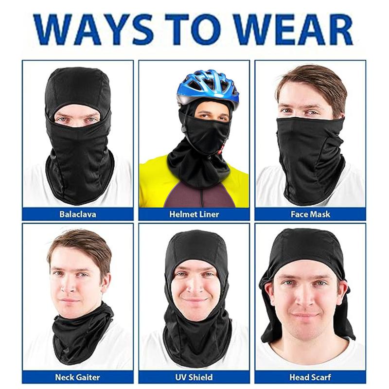 Breathable Ski Mask, 1 2 Counts Balaclava Face Mask, UV Protector Summer Cooling Face Mask, Neck Gaiter, Winter Motorcycle Gear Ski Masks