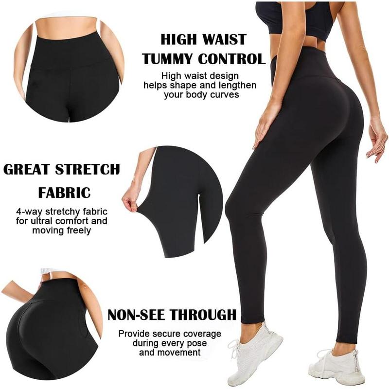 oft Leggings for Women - High Waisted Tummy Control No ee Through Workout Yoga ants