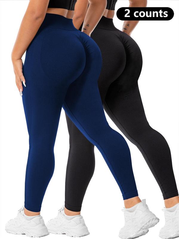  Solid High Waist Sports Leggings, Sporty High Stretch Yoga Leggings, Tummy Control Compression Pants, Ladies Sportswear for Indoor Outdoor Wear, Fall Outfits 2024, Fall Outfits, Fallfreshness, Yoga Pants