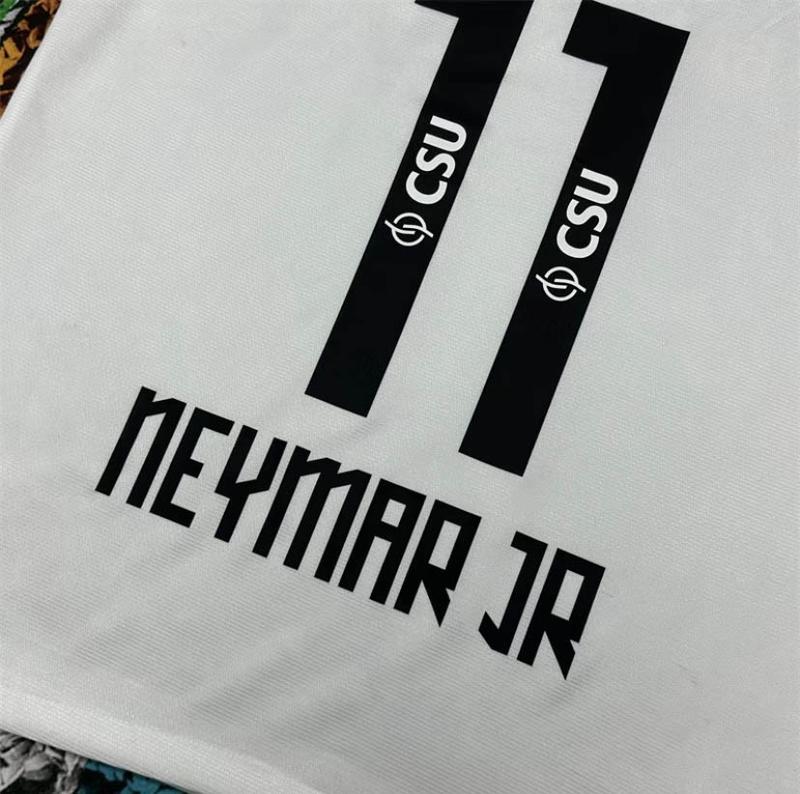 Soccer Jersey Fans Version Home kit Neymar  11 White Short Sleeves jersey for summer