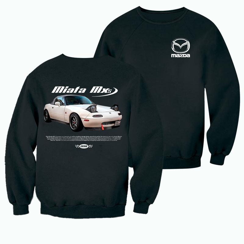 Maz d.a Miata M.X 5 Crewneck T-shirt, Sport Car Unisex Hoodie, Super Car Sweatshirt, Motosport, Streetwear Outfit, Racing Clothing