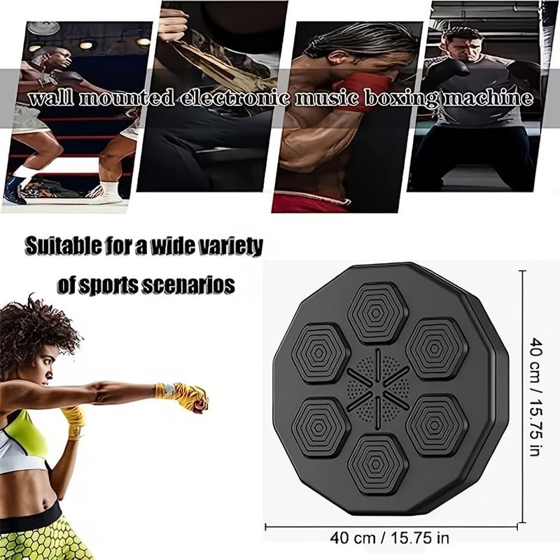 Smart Music Boxing Machine with Gloves, Wall-Mounted Electronic Boxing Mat, Suitable for Adults, Rhythm Synchronization Technology, Family Fitness Training Aid, Indoor Fitness Boxing Equipment