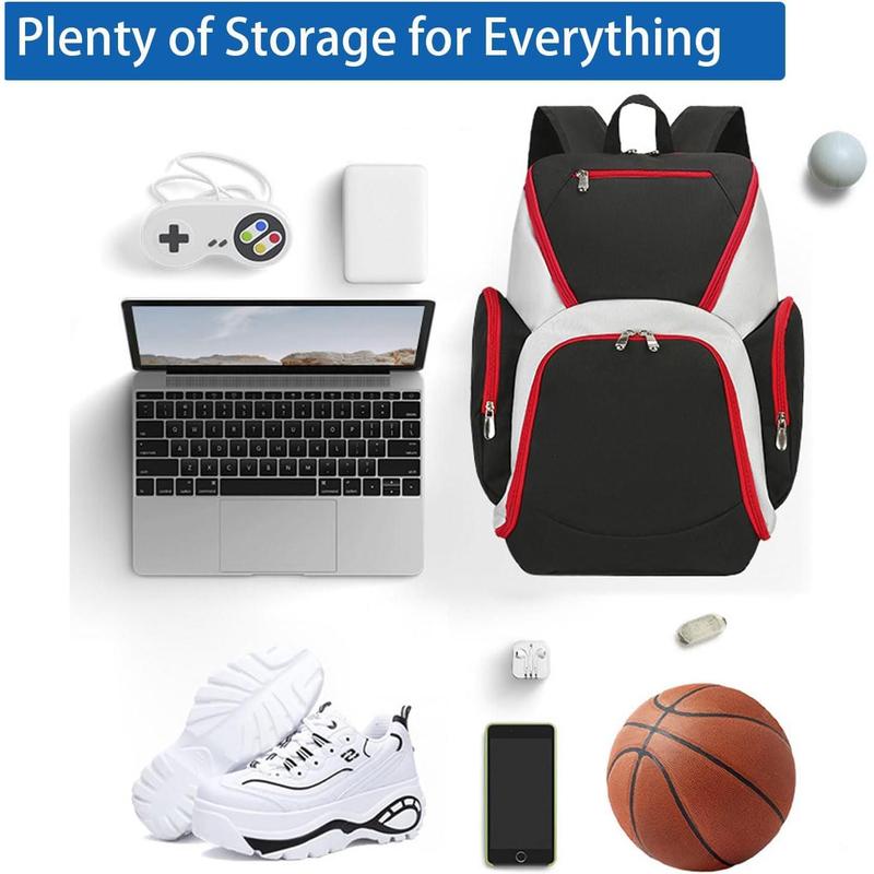 Hamoluxi Basketball Backpack with Separate Ball Holder,Large Sports Bag for Teens Boys