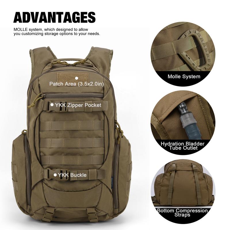 Mardingtop 28L camping military tactical backpack Molle hiking backpack is suitable for cycling outdoor activities hiking travel camping daily life heavy  duty camping  backpack tactical backpack multi-functional backpack