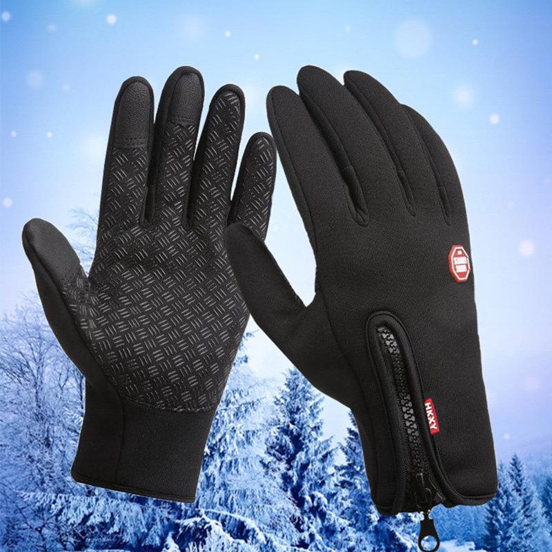 Winter Outdoor Cycling Gloves Men Women - Windproof Waterproof Touchscreen Non-slip Gloves for Cycling, Driving, Running, Hiking, Working slider  gloves