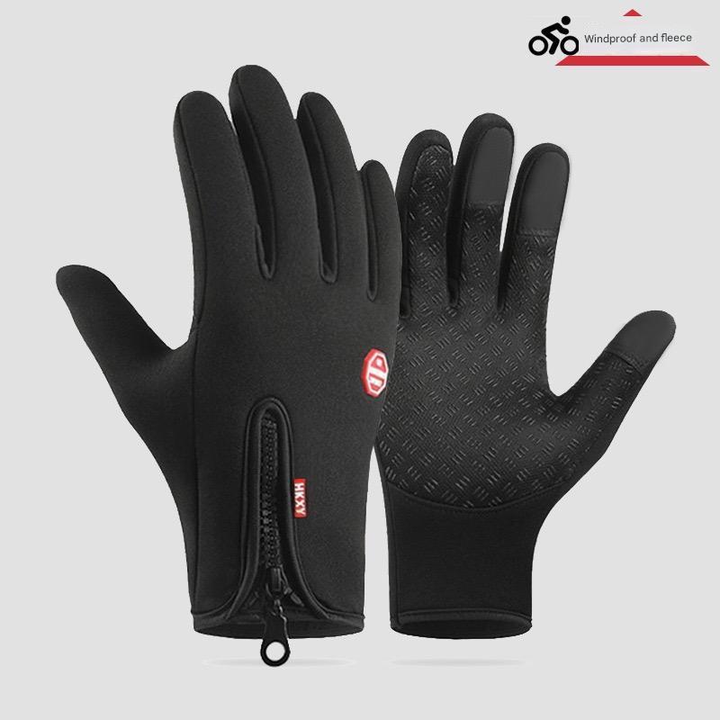 Winter Outdoor Cycling Gloves Men Women - Windproof Waterproof Touchscreen Non-slip Gloves for Cycling, Driving, Running, Hiking, Working slider  gloves