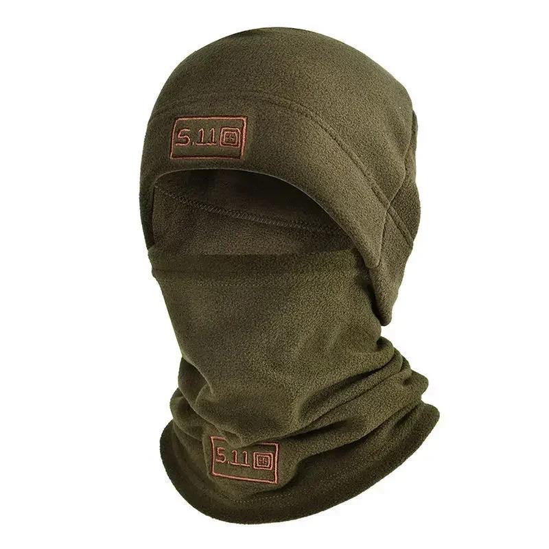 Tactical Fleece Hat&Scarf Set Thermal Head Cover Winter Warm Balaclava Face Mask Sports Cycling Bonnet Neck Protector