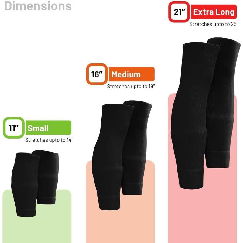 leg sleeve over 20 color variations compatible with grip socks for soccer, football, hockey, rugby athletic socks