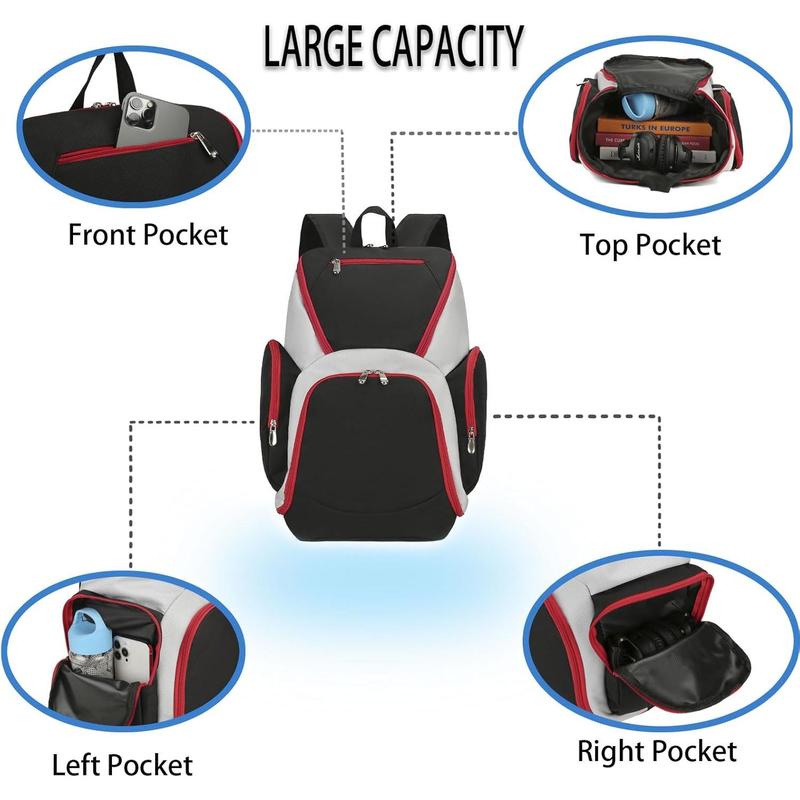 Hamoluxi Basketball Backpack with Separate Ball Holder,Large Sports Bag for Teens Boys