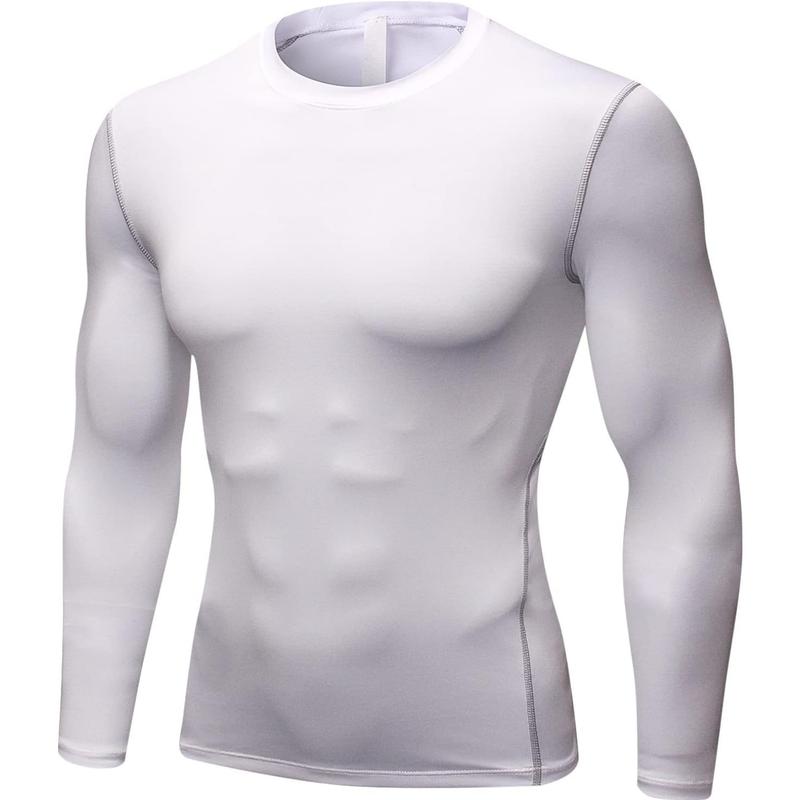 Men's  Shirt Long Sleeve Cool Dry Workkout Gym Shirts Baselayer Athletic Undershirt for Basketball Football