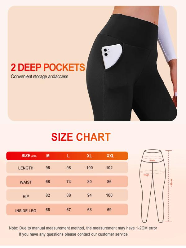 2;PACK Women's Plush Fleece Lined Thick Warm Yoga Pants Casual Relaxed High Waist Skinny Yoga Leggings for Exercise Comfort and Warmth