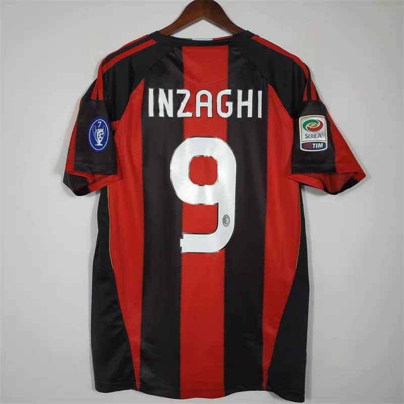 10-11AC Milan home jersey size 22, Kaka size 80, Cristiano Ronaldinho classic retro football jersey customization