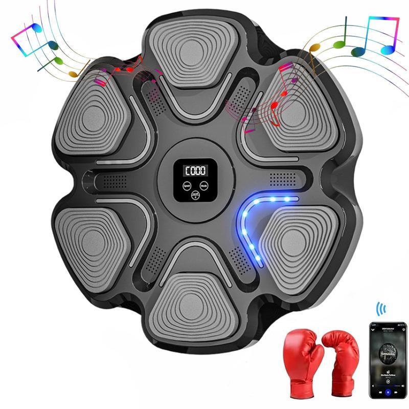 Smart Music Boxing Machine with Boxing Gloves, Wall Mounted Bluetooth-compatible Music Boxing Trainer, Electronic Boxing Target, Worko