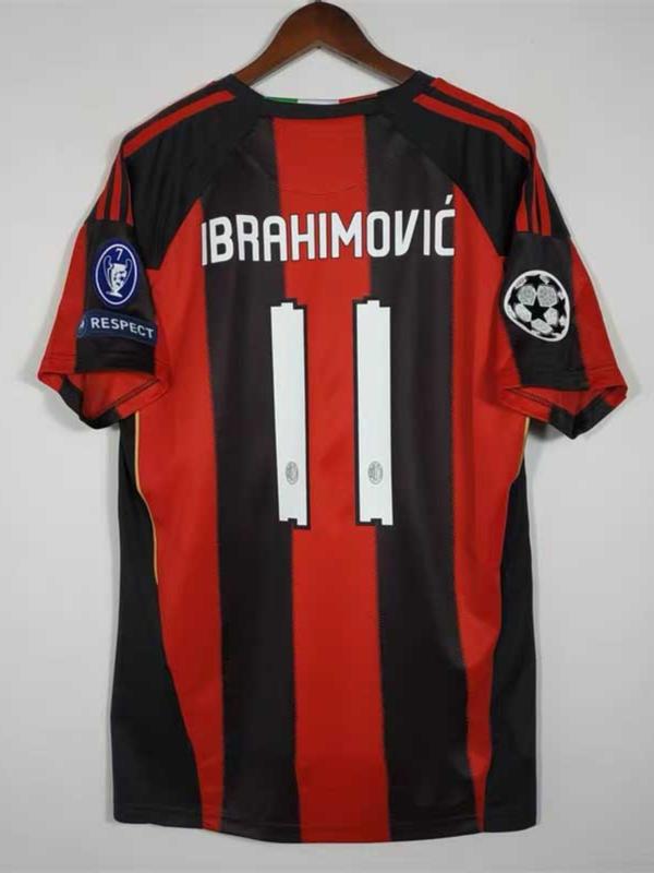 10-11AC Milan home jersey size 22, Kaka size 80, Cristiano Ronaldinho classic retro football jersey customization