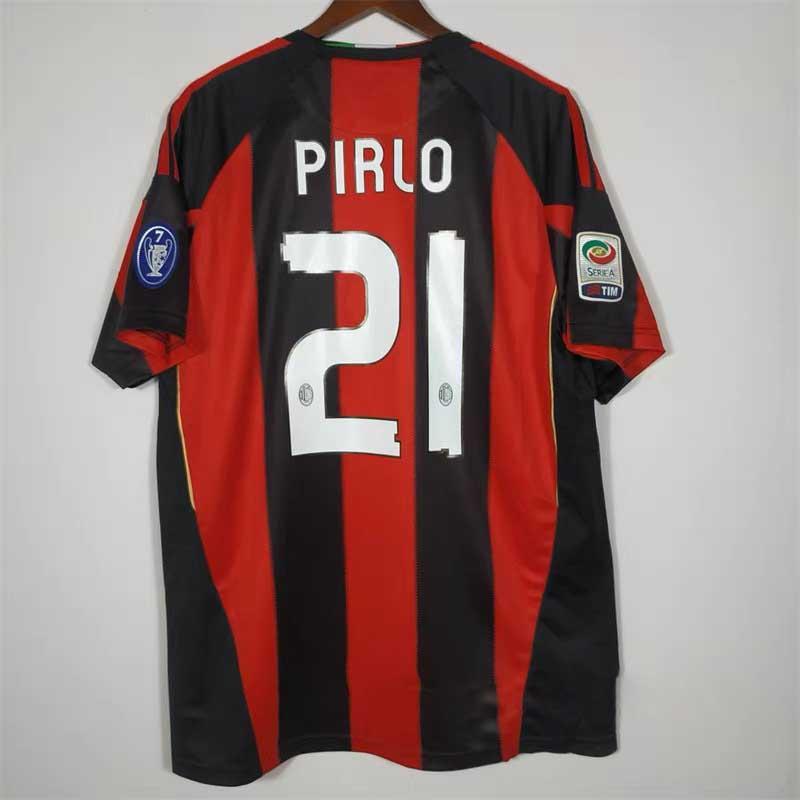 10-11AC Milan home jersey size 22, Kaka size 80, Cristiano Ronaldinho classic retro football jersey customization