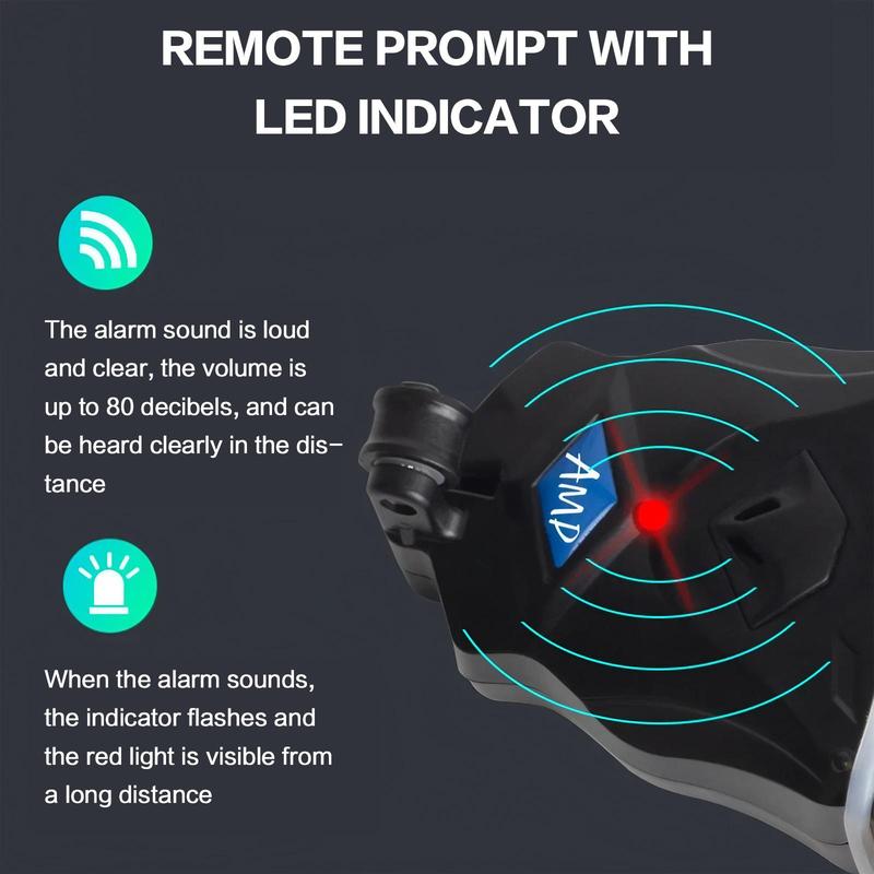 Fishing Bite Alarm, Battery Powered Electronic Fishing Bite Indicator, Outdoor Buzzer, Fishing Tool for Night Fishing, Canal, River, Pond, Sea Fishing