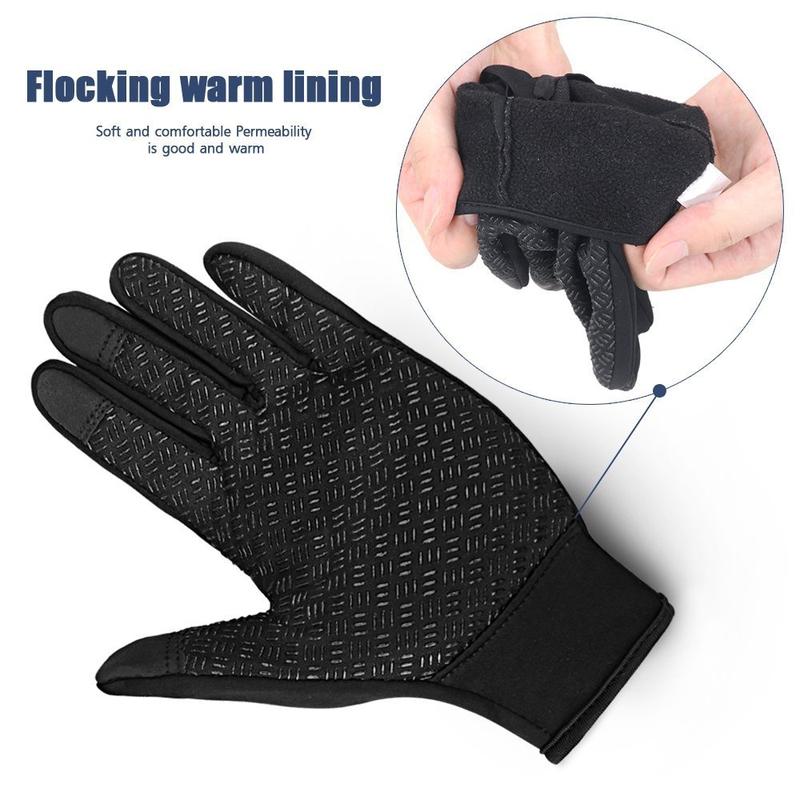 Unisex Winter Thermal Gloves Mens Touch Screen Gloves Windproof Waterproof and Non-Slip Gloves for Outdoor Running, Cycling, Drivin