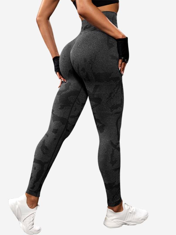 Women's Camo Print High Waist Sports Leggings, Casual Comfy Breathable Skinny Pants for Yoga Gym Workout Running, Women Sport & Outdoor Clothing for All Seasons