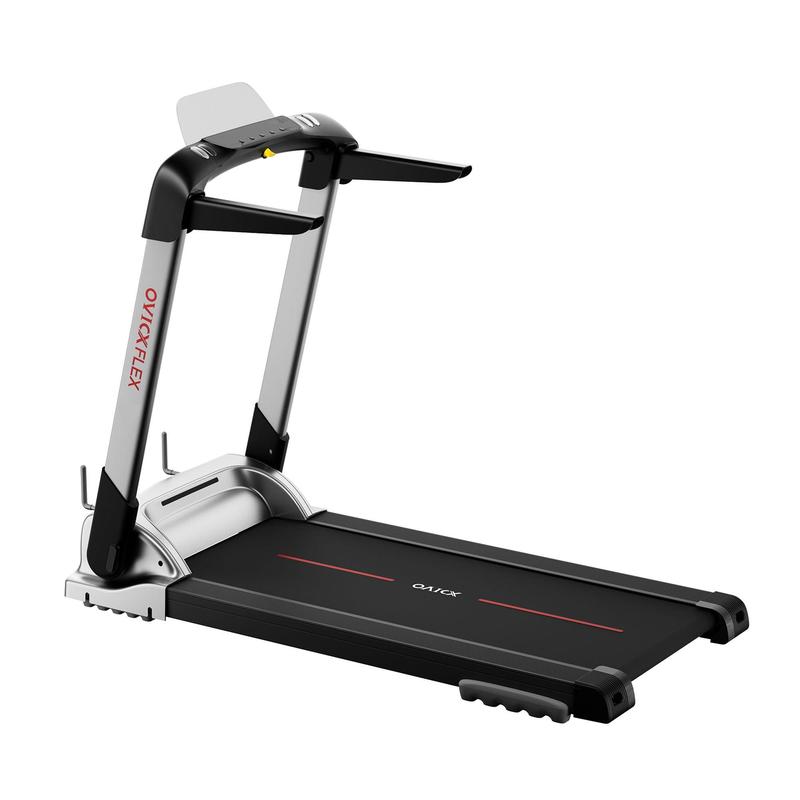 OVICX Quiet Portable Folding Flex Treadmill w  Bluetooth & Fitness Tracking App