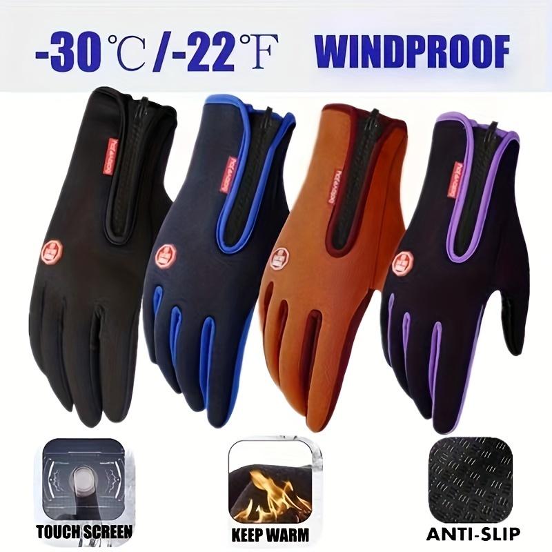 Thermal Winter Gloves - Waterproof, Touch Screen, Anti-Slip, Windproof, and Warm for Outdoor Sports, Cycling, Motorcycle Riding, Skiing, and Cold Weather Activities Down to -30°C -22°F