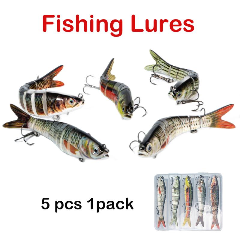 8 Segment Swimming Bait Fishing Lures Lifelike Jointed Swimbait Slow Sinking for Freshwater and Saltwater Fishing Gifts for Men